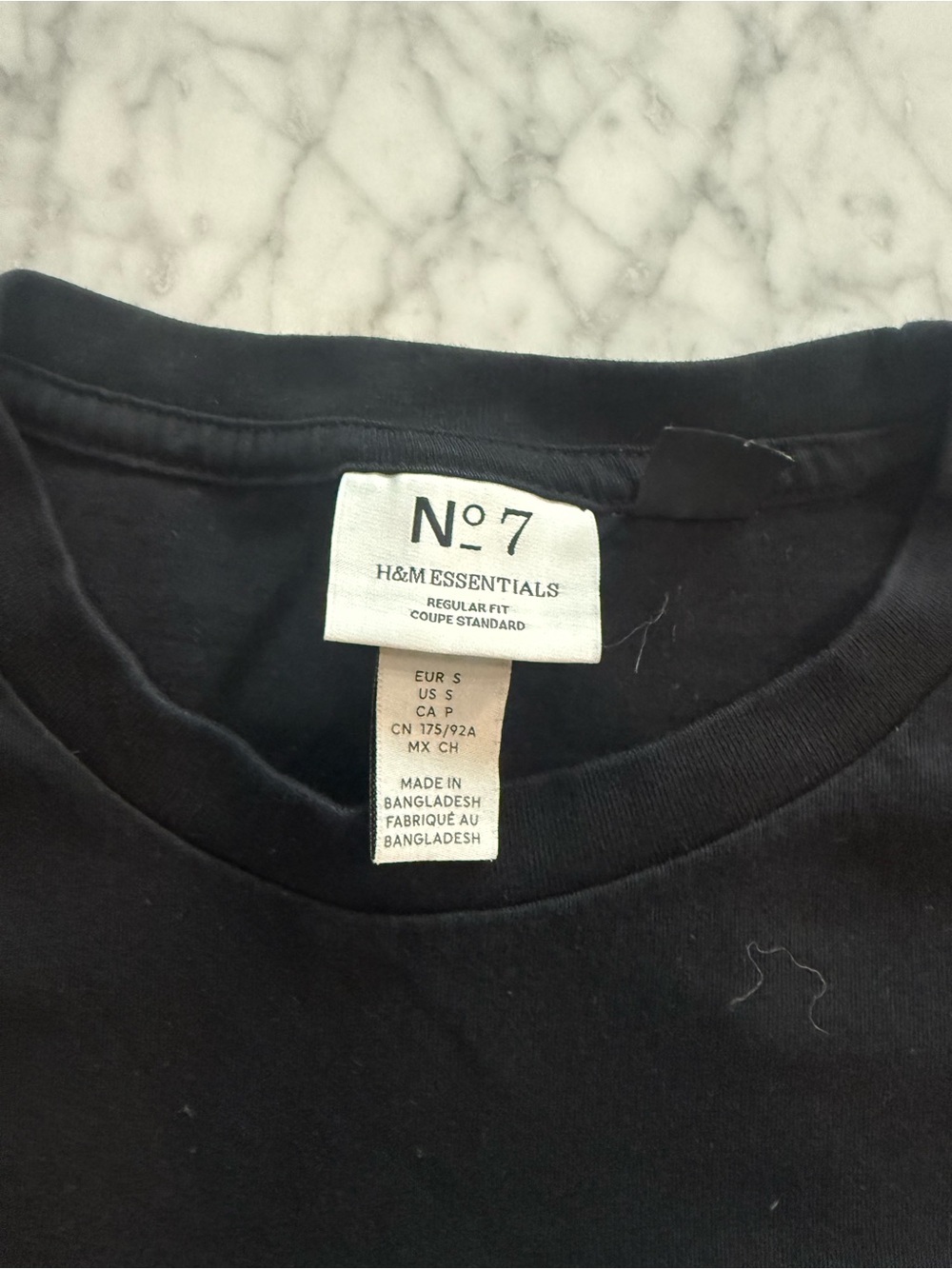 H&M Black Crew Neck Short Sleeve Tee